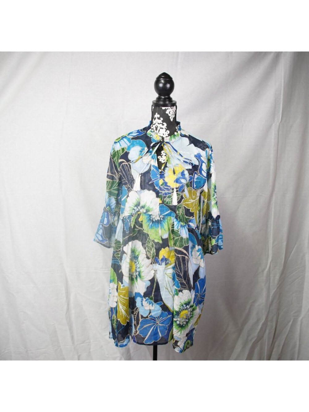 Johnny Was Jenn Floral High Low Mini Dress R31924 Size Small Pockets Boho